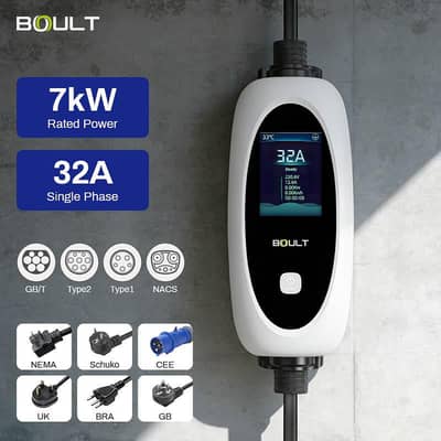Portable 7KW charger Type 2 and others