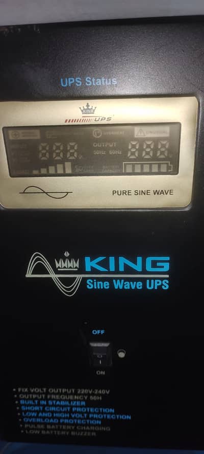 kings pure sine wave UPS, 1500 watt double battry, havy duty inverter