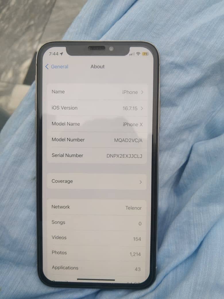 IPhone X  pta approved 5