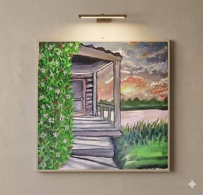 Beautiful Handmade Scenery Painting / Wall Art (Medium Canvas)