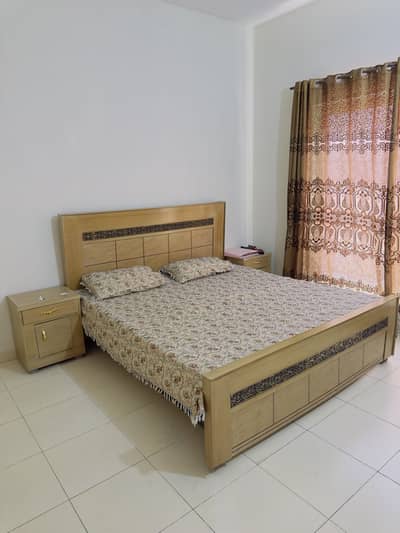 Double Bed With Side Tables and Medicated Mattress and a DressingTable