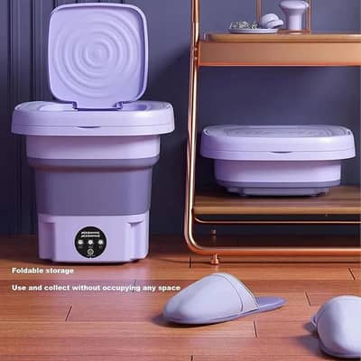Portable Mini Washing Machine Purple Rechargeable ABS