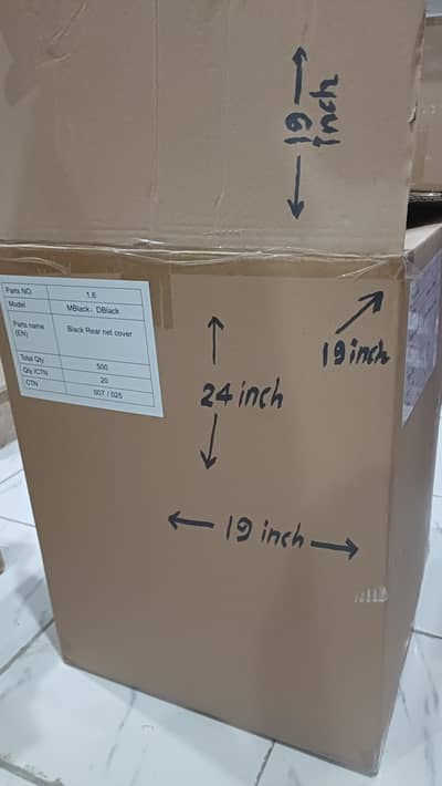imported cartons for travel or moving