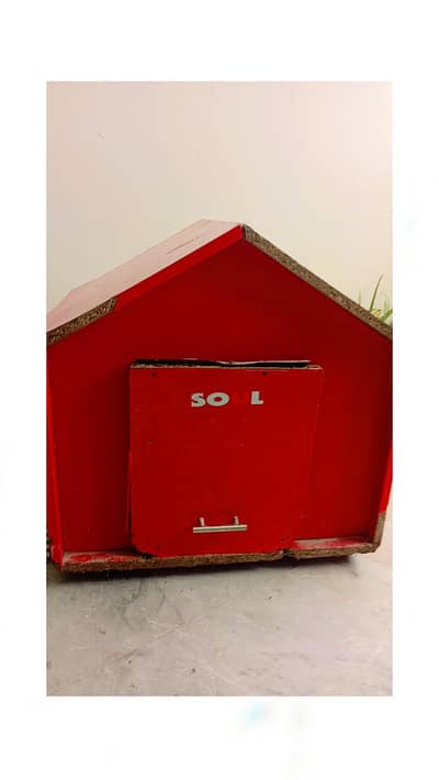 cat house made off wood