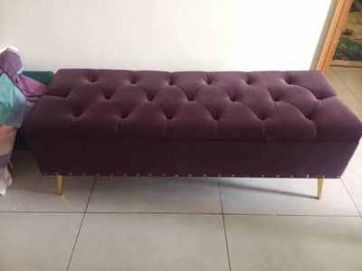 selling Three seater velvet puffy