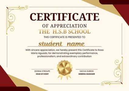 School Certificate Designer RS 400 1 sample free