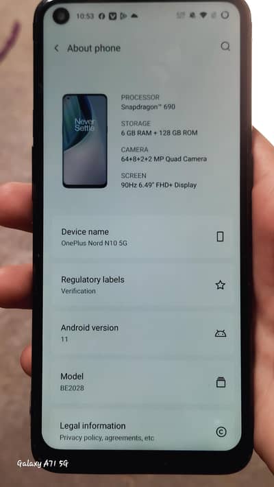 Oneplus n10 5g