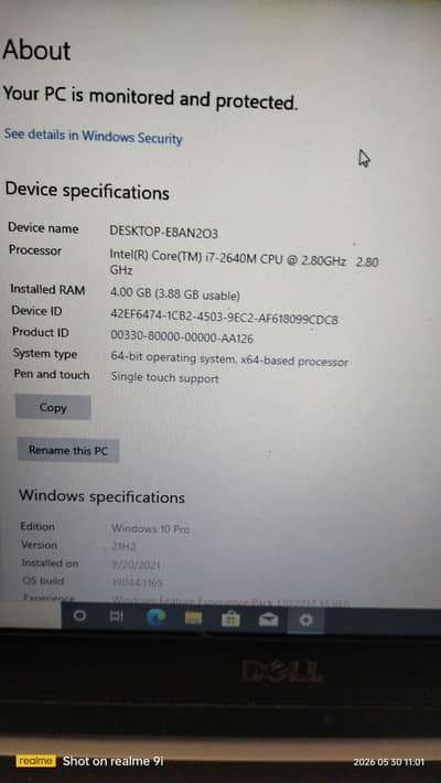 i7 2nd gen laptop