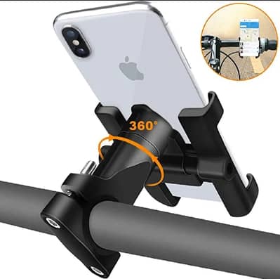 Aluminum Alloy Bike & Motorcycle Handlebar Phone Holder | Universal M
