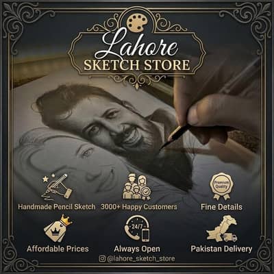 Pencil Sketch Handmade | Professional Artist |