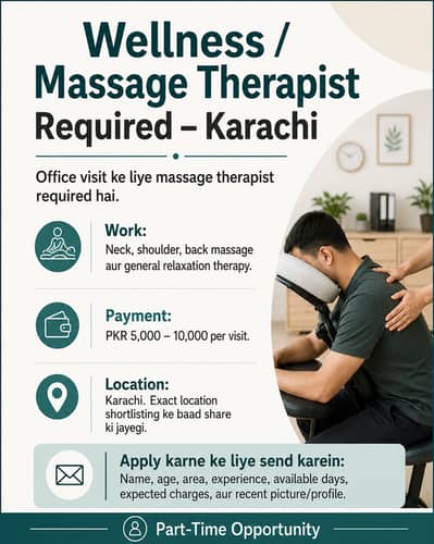 Part-Time Physiotherapy Assistant Required – Karachi