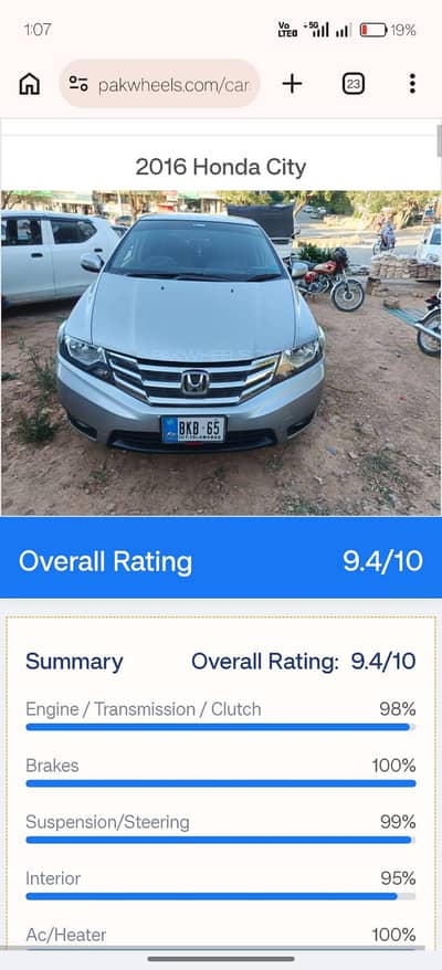 Honda City Aspire Prosmatec 1.3 i-VTEC 2016 10/10