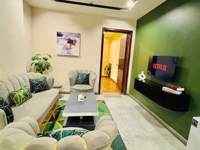 Daily basis& Per day and weekly basis one bedroom fully furnished luxury apartments available for rent Gulberg greens Islamabad