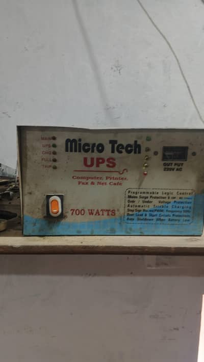 700 W UPS for Sale Company: Micro Tech. 10\10 condition Ph 03224027069