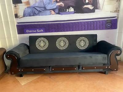 sofa cum bed/2 in 1 sofa/sofa bed/wooden sofa/3 seater Molty foam sofa