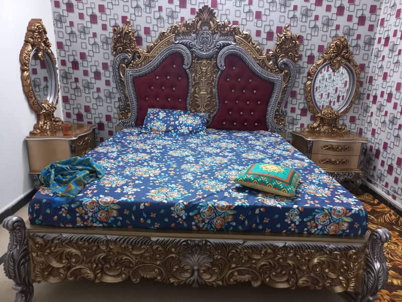 Bed with Side Table 2