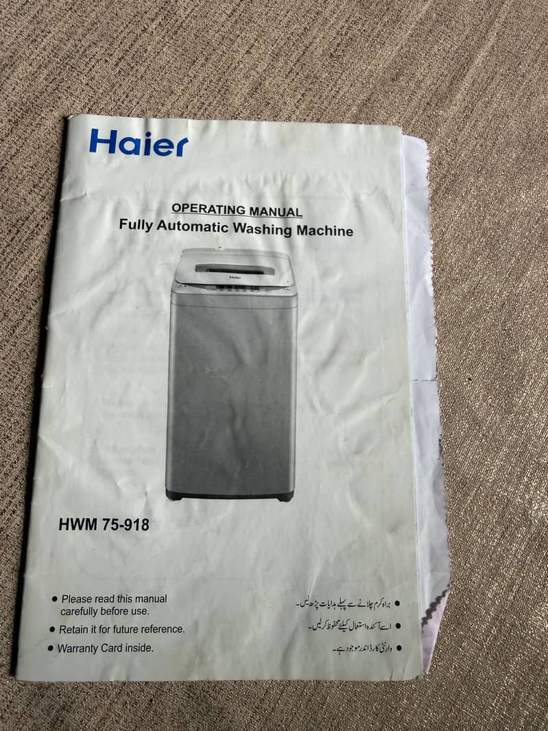 Haier Automatic Washing Machine 9