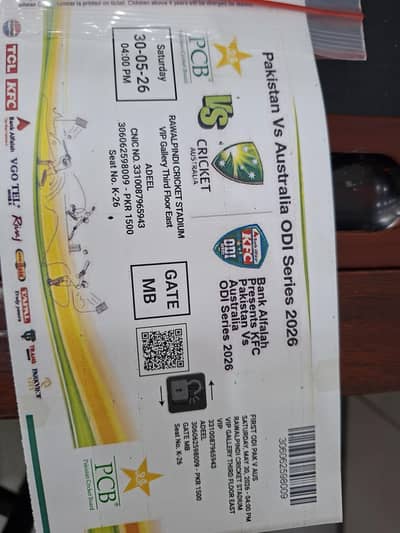 pak vs aus odi tickets