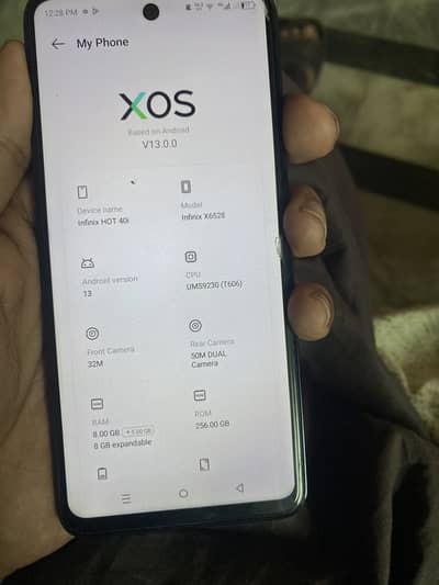 Infinix Hot 40i 8.256 complete box 03287742990