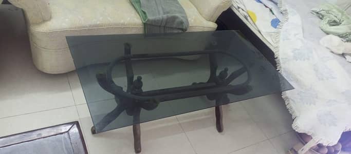 Elegant Glass Top Coffee Table For Sale
