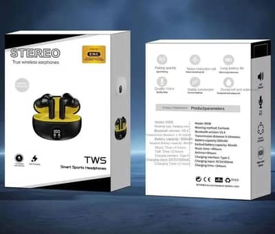premium Wriless Earbuds black yellow Bluetooth 5.3