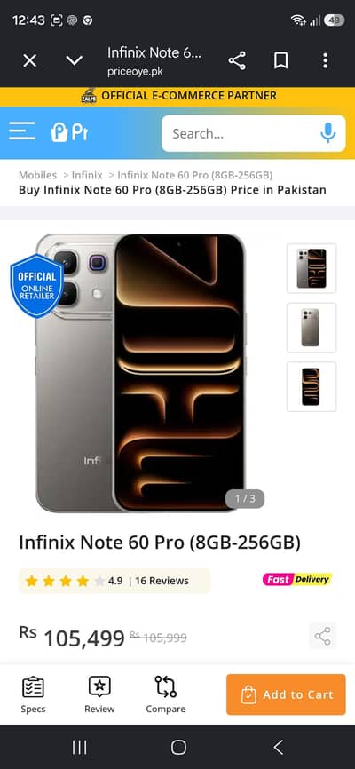 Infinix note 60 pro