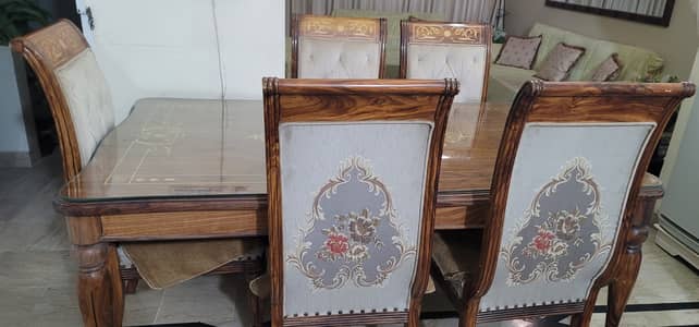 1 dining table with 6 chairs 4 sale