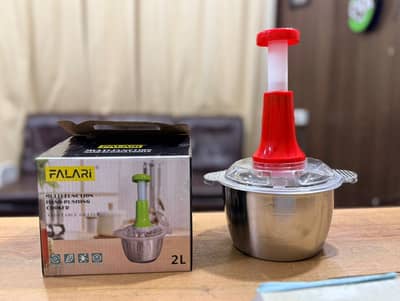 Manual Stainless Steel Multifunctional 2L Hand Push Chopper