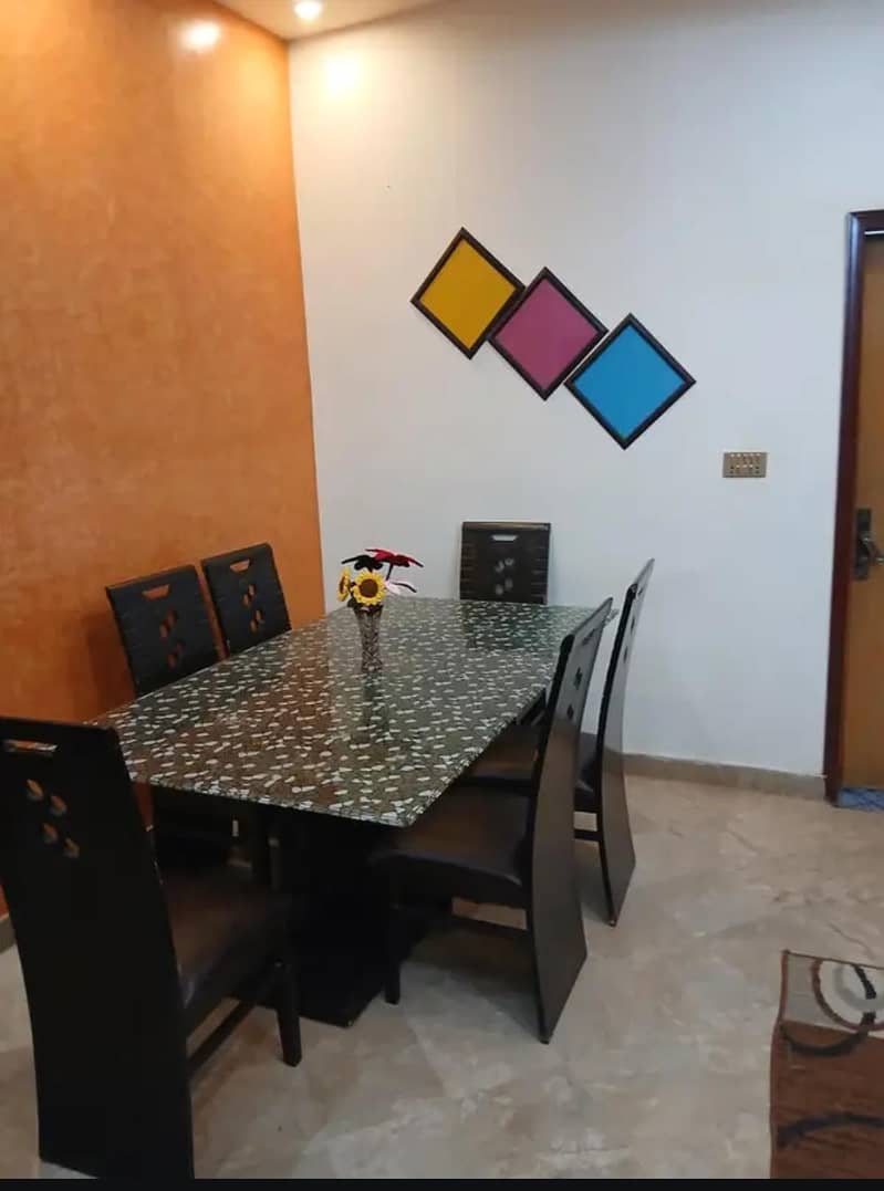 6 chairs dining table set . . 0