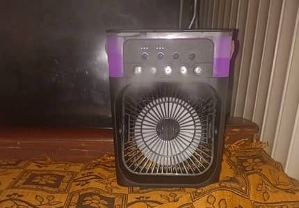 3-in-1 Portable Air Cooler Fan with Mist & LED Lights
