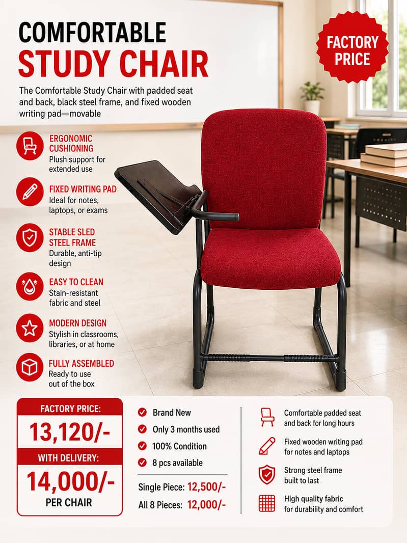 COMFORTABLE STUDY CHAIR 0