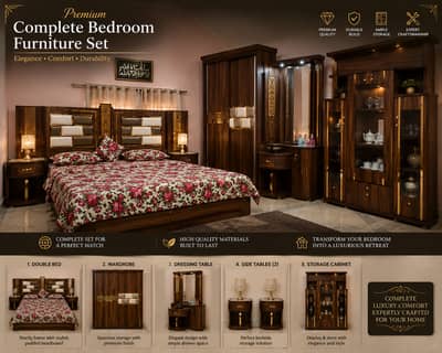 Premium Complete Bedroom Furniture Set – 10/10 Condition | Quaidabad