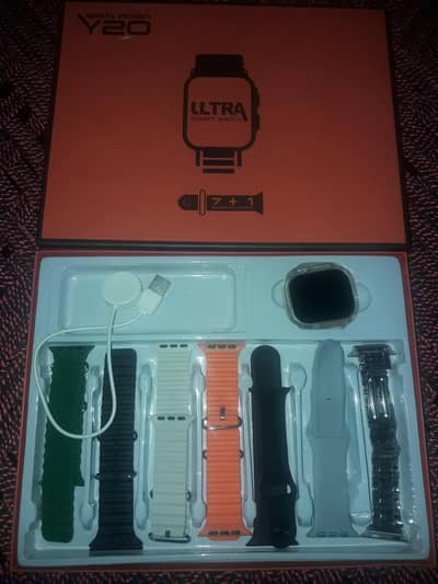 ULTRA smart watch y20 with seven straps,protector and a charger