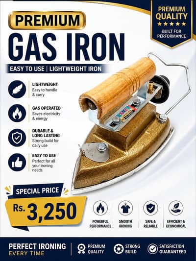  Premium Quality Gas Iron – Lightweight & Easy to Use