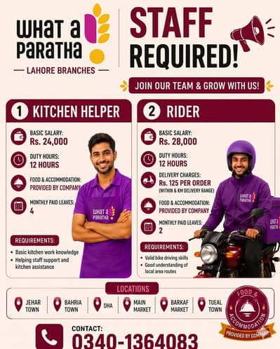what a Paratha Staff Required
