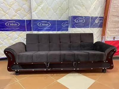 sofa cum bed/2 in 1 sofa/sofa bed/wooden sofa/3 seater Molty foam sofa