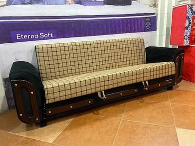 sofa cum bed/2 in 1 sofa/sofa bed/wooden sofa/3 seater Molty foam sofa