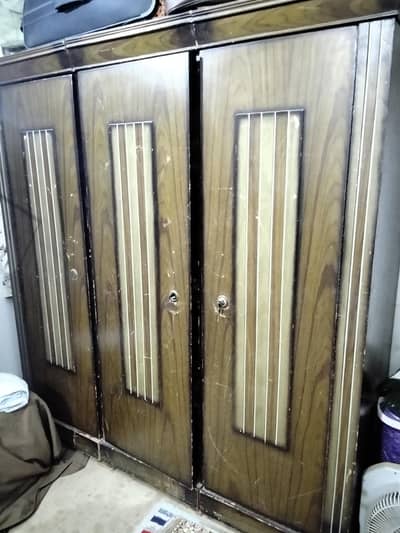 3 Doors Iron & Wooden Almari