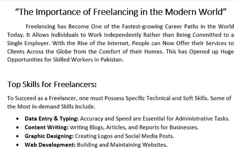 Urdu InPage Typist and MS Word Data Entry Expert