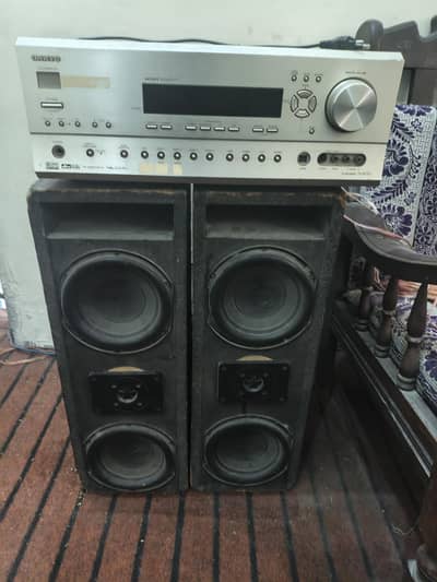 Onkyo TX-SR701 AV Receiver + 2 Powerful Floor Standing Speakers