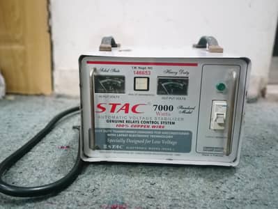 Excellent Condition STAC 7000 Watts Stabilizer 100% Pure Cpper
