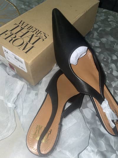 Where’s That From Black High Heels – Brand New – UK 8 / EU 41