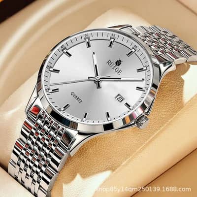 Ruige Men's Quartz Watch Silver Band