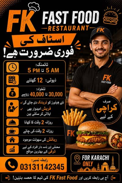 Need staf for kitchen