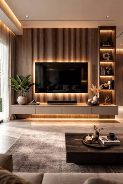 Media wall | French wall | feature wall | curtains