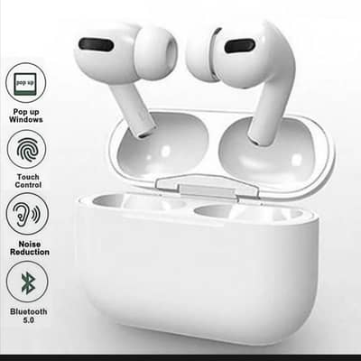 White Airpods With ANC & Fast Charge