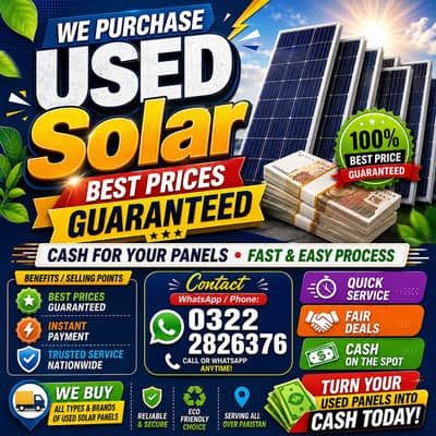 Used Solar Panel Sale & Purchased | Solar Panel , Inverter , Battery