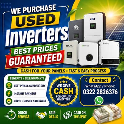 Used Solar Inverter Buyers in Pakistan | Sell Solar Inverters Fast