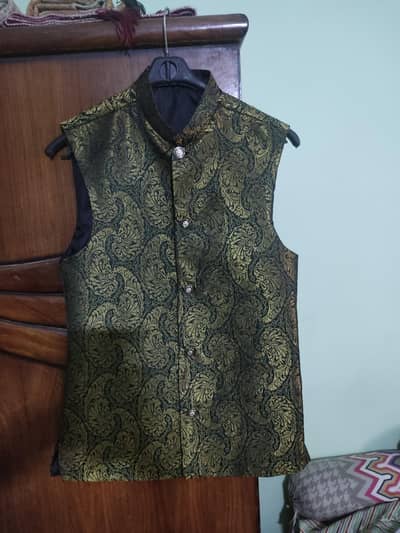 Jamawar vest coat