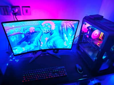 EXTREME GAMING PC+MSI 32INCH 180HERTZ CURVED 2K HDR GAMING MONITOR